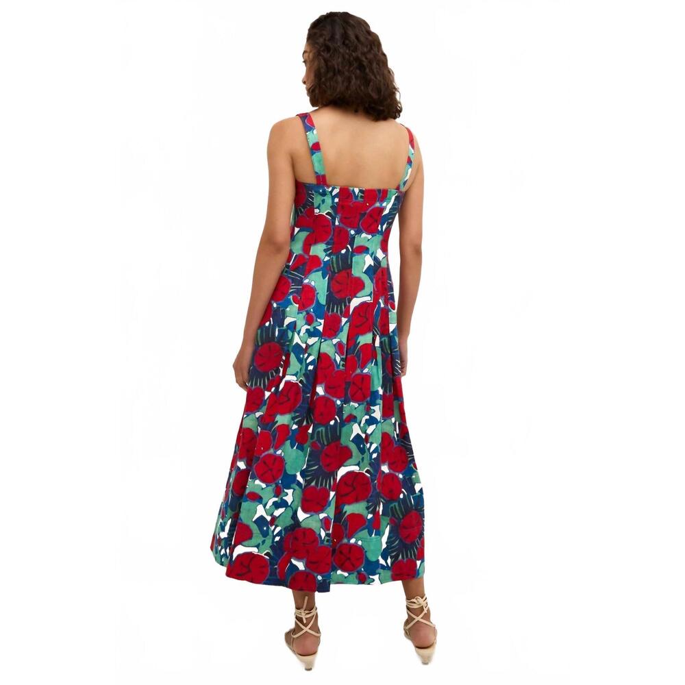 NEW MARIE OLIVER dixon midi dress in red - Picture 3 of 4